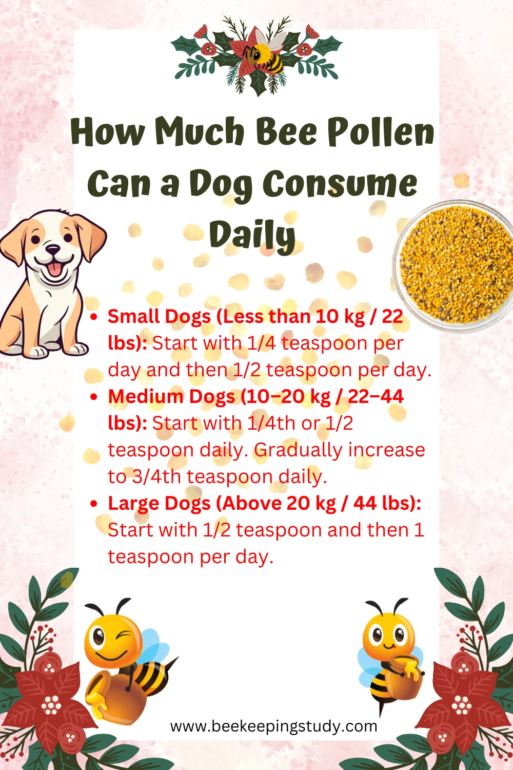 How Much Bee Pollen Can a Dog Consume Daily