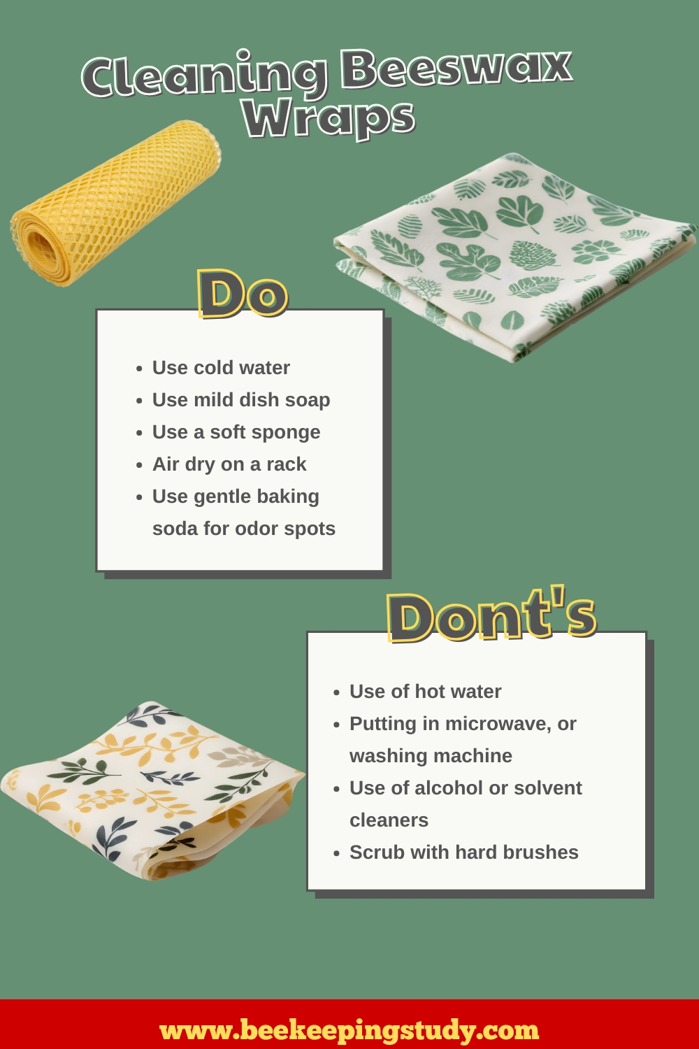 How to Clean Beeswax Wraps Do's and Don't