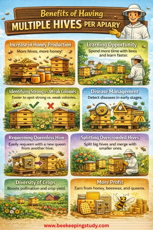 Benefits of Having Multiple Hives Per Apiary