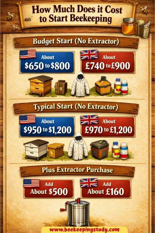 How much does beekeepng cost to get started