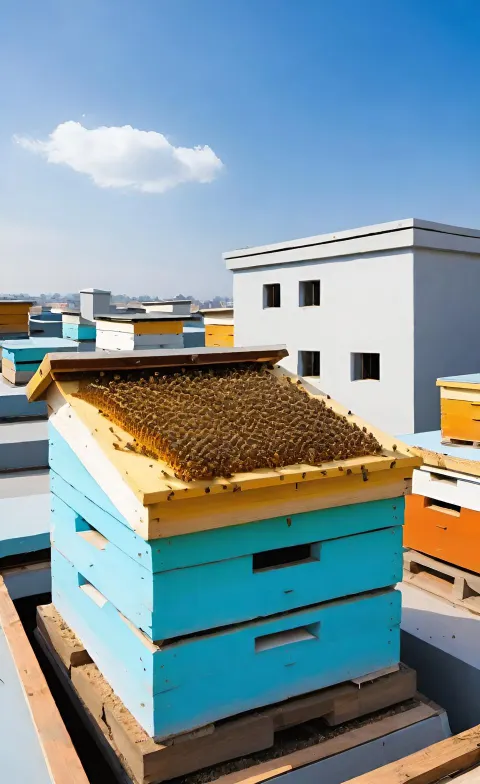 Beehive in rooftop