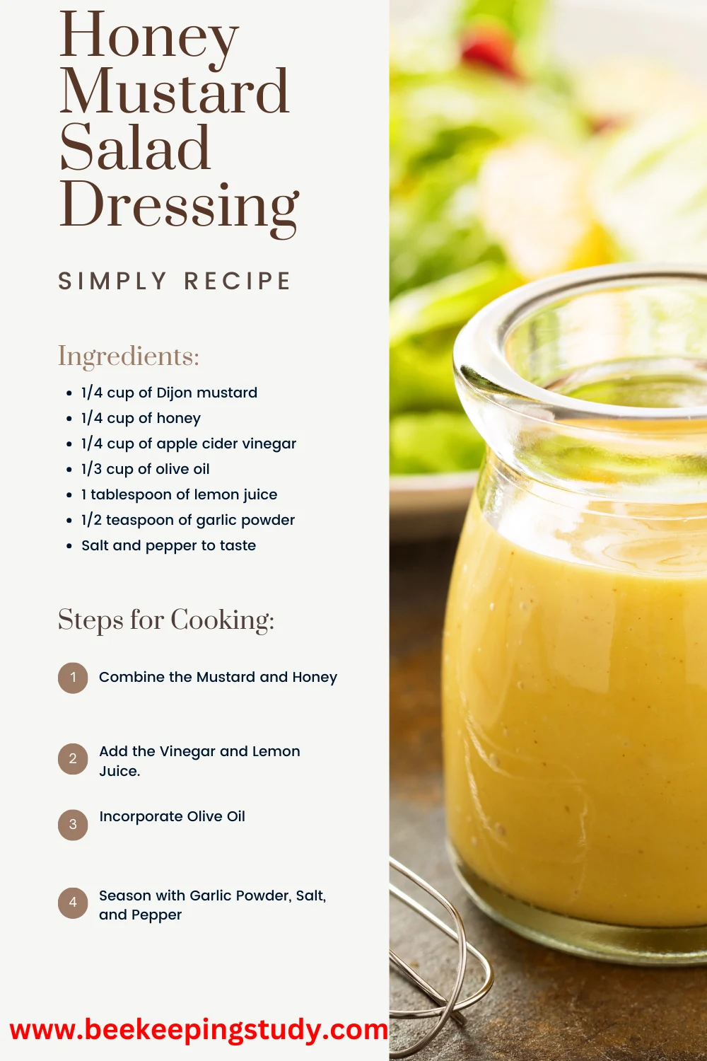 Easy Honey Mustard Salad Dressing Recipe