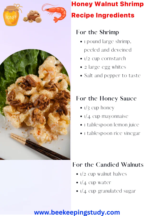 Ingredients For The Honey Walnut Shrimp Recipe