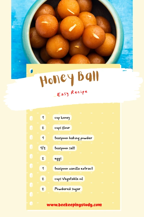 Honey ball recipe ingredients