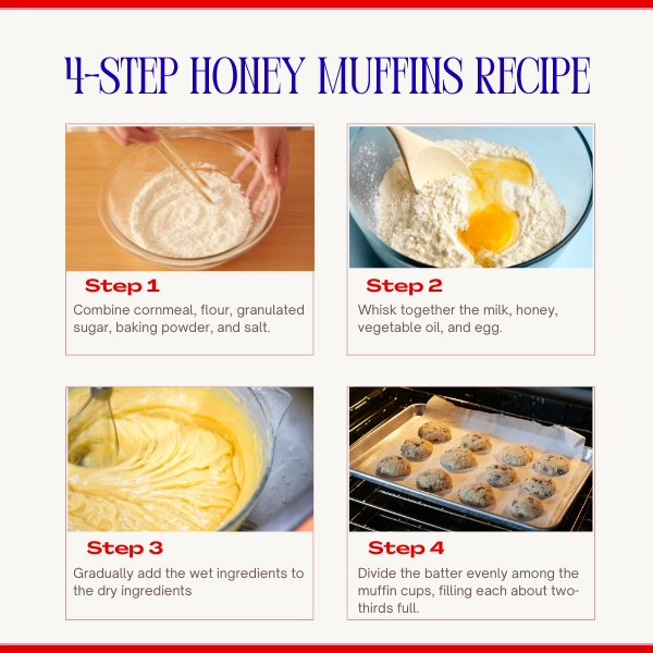Steps for the Honey Muffins Recipe