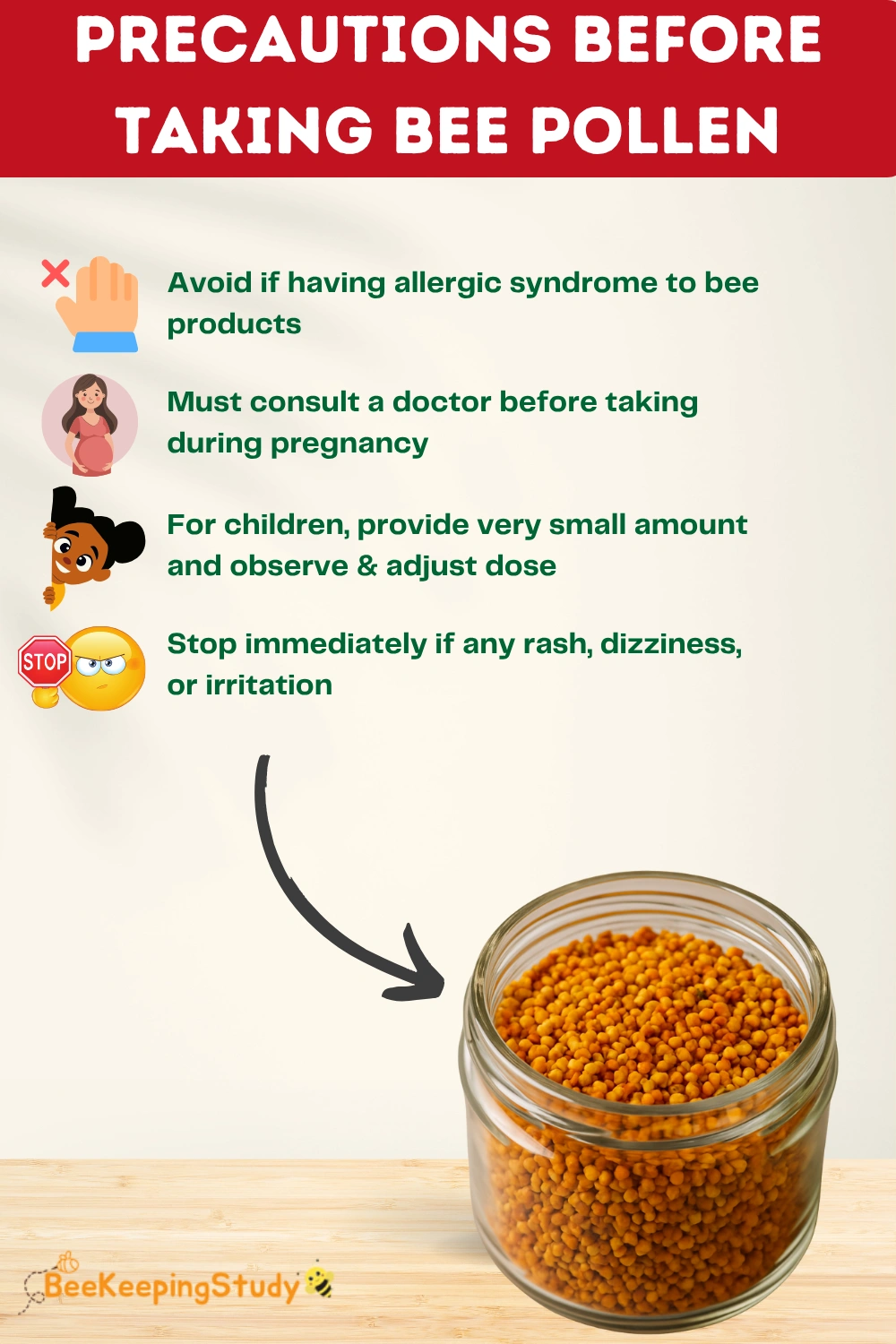 Precautions before taking bee pollen