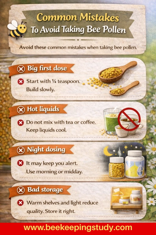 Common mistakes to avoid taking bee pollen